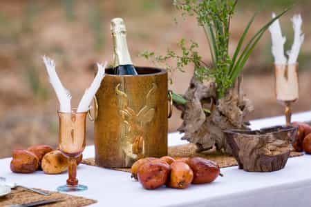 Setup for Bush breakfast