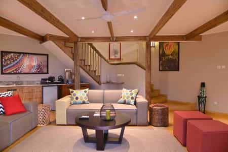 Spacious lounge area