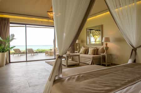 A view from the interior of the villa