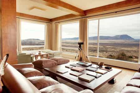 Main living room looking out the steppe