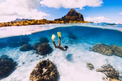 Snorkel amongst the shoals in Mauritius 