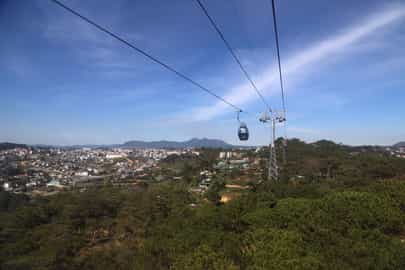 Enjoy the surrounding views on a cable car ride 