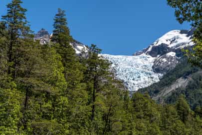 Cycle past the Yelcho glacier & native forests