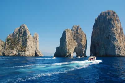 Go on a private boat tour around Capri island